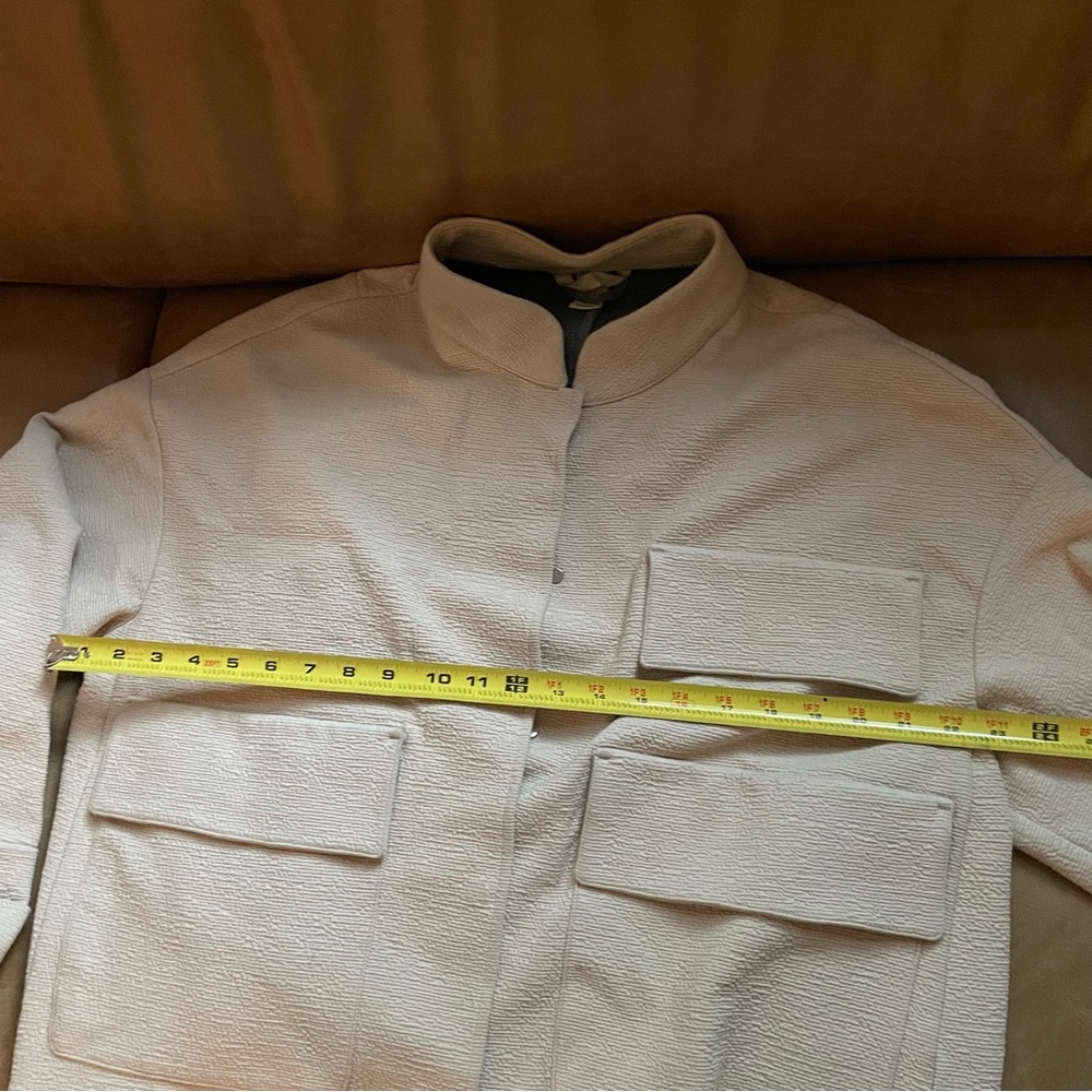 H&M bomber overcoat chore jacket large pockets off white cream shirt minimal - Picture 10 of 13